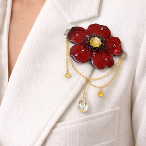 Brosa - Clema de par lucrata manual, motiv Maci cu rasina -cadou pentru iubia,mama,fiica,logodnica,prietena 01920 - Artynos.ro