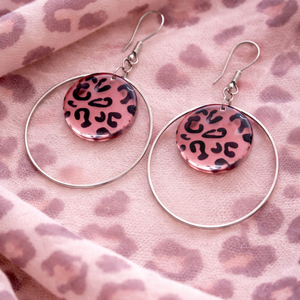 cercei animal print  din rasina, cadou pentru iubia,logodnica,mama,femei 01931 - Artynos.ro