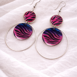 cercei animal print din rasina, cadou pentru iubia,logodnica,mama,femei 01931 - Artynos.ro