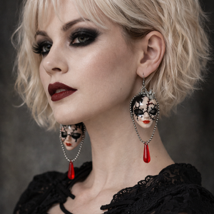 cercei modelati si pictati manual 01238, Bijuterii, Cercei, Cercei cu figurine, Confectionarea bijuteriilor, Obiecte pictate, ARTYNOS