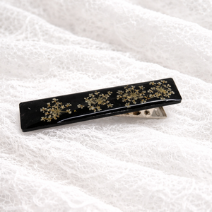 Clemă de cravată și butoni cu flori naturale în rășină -Set cadou accesorii bărbați 01937 - bijuterii - butoni de manșetă - Artynos.ro