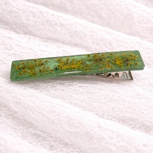 Clemă de cravată și butoni cu flori naturale în rășină -Set cadou accesorii bărbați 01938 - bijuterii - butoni de manșetă - Artynos.ro