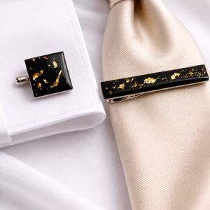 Butoni de cămașă si clemă cravată -Set cadou accesorii bărbați 01951 - bijuterii - butoni de manșetă - Artynos.ro
