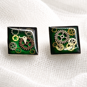 Butoni de cămașă Steapunck ,cadou accesorii bărbați 01952 - bijuterii - butoni de manșetă - Artynos.ro