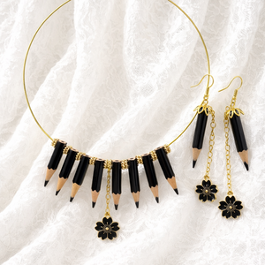 Set bijuterii cu creioane colorate negre 01836, Bijuterii, Seturi de bijuterii, Confectionarea bijuteriilor, ARTYNOS