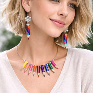 Set bijuterii cu creioane colorate 01958 - bijuterii - seturi de bijuterii - Artynos.ro