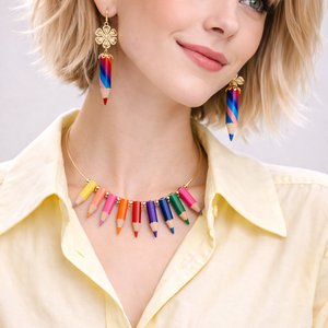 Set bijuterii cu creioane colorate 01959 - bijuterii - seturi de bijuterii - Artynos.ro