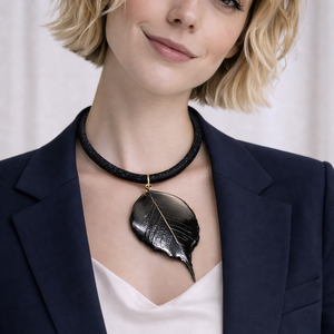 Colier tubular cu pandantiv - trandafir natural 01964 - bijuterii - coliere - coliere cu pandative - Artynos.ro