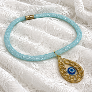 Colier tubular cu pandantiv din rasina 01970 - Artynos.ro