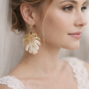 Cercei pentru mireasa-nunti,ocazii speciale 01481 - accesorii nuntă - bijuterii mireasă - cercei mireasă - Artynos.ro