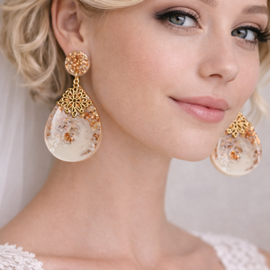 Cercei pentru mireasă-nuntă,party 01978 - accesorii nuntă - bijuterii mireasă - cercei mireasă - Artynos.ro