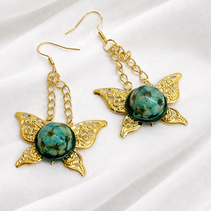 Set bijuterii din rasina si flori naturale 01991 - Artynos.ro