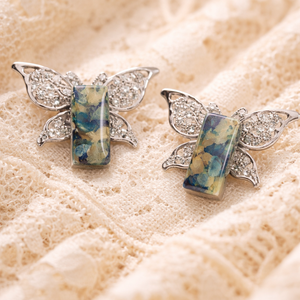 Cercei din rasina si flori naturale 01992 - Artynos.ro