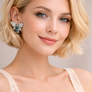 Cercei din rasina si flori naturale 01992 - bijuterii - cercei - cercei din rășină - Artynos.ro