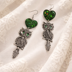 Cercei handmade unicat - bufnita 01998 - Artynos.ro