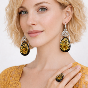 Set bijuterii cu flori de camp 02001 - bijuterii - seturi de bijuterii - Artynos.ro