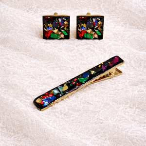  Butoni de camasa si clema cravata -Set cadou pentru barbati 02007 - Artynos.ro