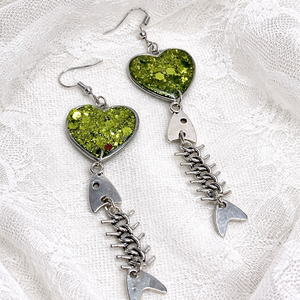 Cercei handmade Fish Bones 02008 - Artynos.ro