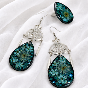 Set bijuterii cu flori de camp 02010 - Artynos.ro