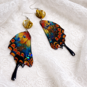 Cercei unicat aripi de fluture si sidef 02012 - Artynos.ro