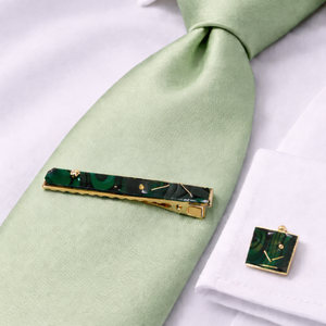 Butoni de cămașă si clemă cravată -Set cadou bărbați 02017 - bijuterii - butoni de manșetă - Artynos.ro