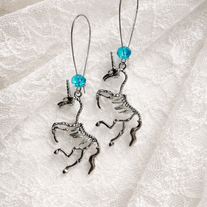 Cercei Punk- Unicorn Skeleton 02028 - Artynos.ro