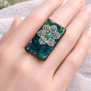 Inel unicat din rasina 02032 - bijuterii - inele - inele statement - Artynos.ro