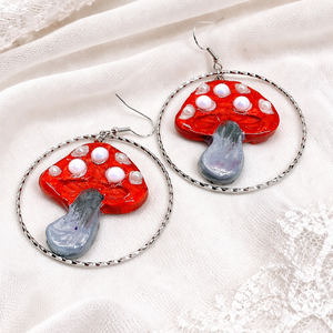 Cercei handmade ciupercute 02042 - Artynos.ro