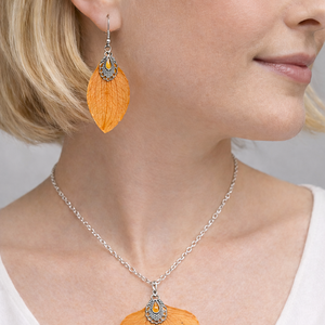 Set bijuterii cu orhidee 02045 - bijuterii - seturi de bijuterii - Artynos.ro