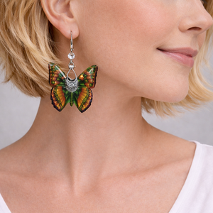 Cercei fluturi din rasina   - bijuterii - cercei - cercei din rășină - Artynos.ro