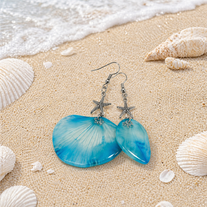 cercei cu petale de orhidee 02056 - bijuterii - cercei - cercei din rășină - Artynos.ro