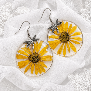 Cercei cu flori naturale 02057 - Artynos.ro