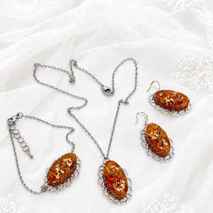 Set bijuterii cu Trandafiri 02063 - Artynos.ro