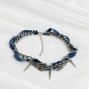 Set bijuterii din denim ( blugi ) 02030 - bijuterii - seturi de bijuterii - Artynos.ro