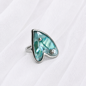 Inel cu scoici veritabile Abalone (Paua) 01167 - bijuterii - inele - inele cu figurine - Artynos.ro