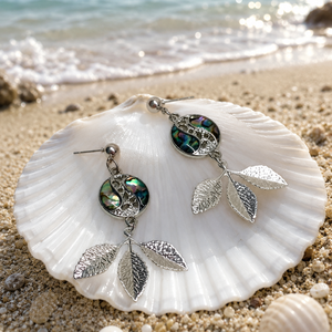 Cercei Abalone (Paua) 02124 - bijuterii - cercei - cercei din perle - Artynos.ro