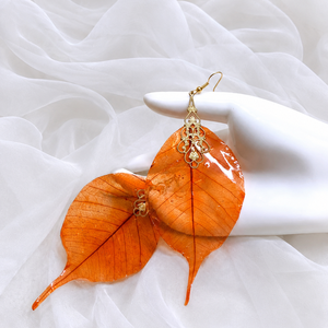 Set bijuterii cu frunze Magnolie 02159 - bijuterii - seturi de bijuterii - Artynos.ro
