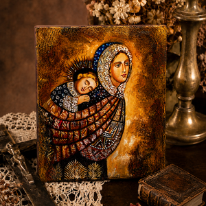 Icoana pe lemn ars 00163 - casă & stil de viață - accesorii religioase - binecuvântarea casei - Artynos.ro
