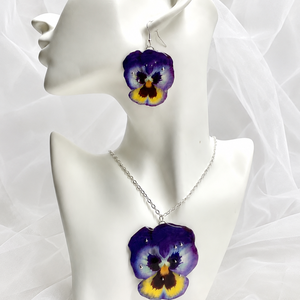 Set bijuterii Panseluțe rașină 02169 - bijuterii - seturi de bijuterii - Artynos.ro