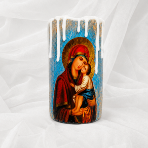 Suport lumanare-religios 02171, Casa & Stil de viata, Accesorii religioase, Binecuvantarea casei, Decoupage, transfer si tehnici servetel, Turnare in gips, ARTYNOS
