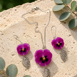 Set bijuterii Panselute 00524 - bijuterii - seturi de bijuterii - Artynos.ro