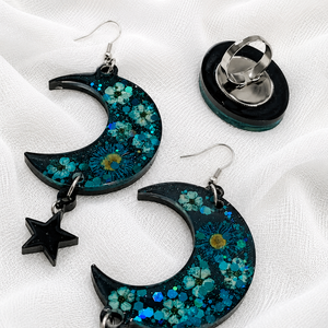 Set bijuterii cu flori 02259 - bijuterii - seturi de bijuterii - Artynos.ro