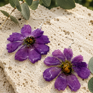 Cercei Anemone 02289 - bijuterii - cercei - cercei din rășină - Artynos.ro