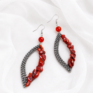 Set bijuterii- Coral rosu 02327 - bijuterii - seturi de bijuterii - Artynos.ro