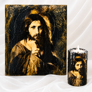 Set icoana-suport lumanare 02354 - casă & stil de viață - accesorii religioase - binecuvântarea casei - Artynos.ro