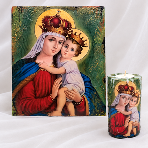 Set icoana-suport lumanare 02366 - casă & stil de viață - accesorii religioase - binecuvântarea casei - Artynos.ro