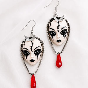 Cercei stil gotik 02378, Bijuterii, Cercei, Cercei cu figurine, Lucrare cu argila, Obiecte pictate, ARTYNOS