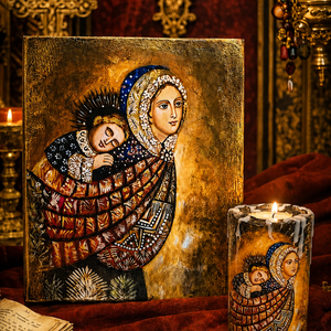 Set icoana cu suport lumanare 02029 - Artynos.ro