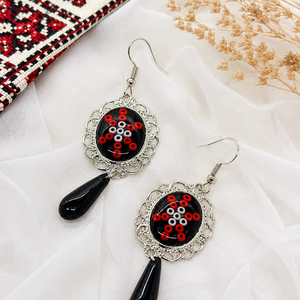 Cercei motiv popular traditional 02487 - Artynos.ro
