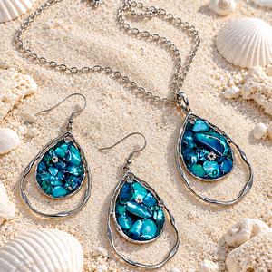Set bijuterii Abalone ( Paua ) 02525 - Artynos.ro